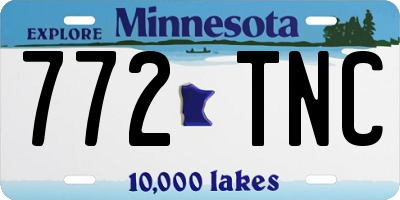 MN license plate 772TNC