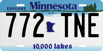 MN license plate 772TNE