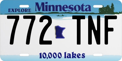 MN license plate 772TNF