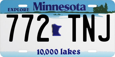 MN license plate 772TNJ