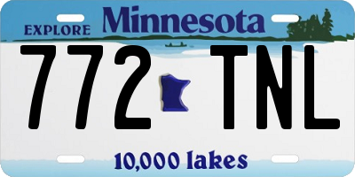 MN license plate 772TNL