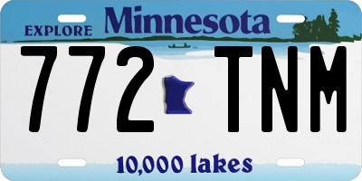 MN license plate 772TNM