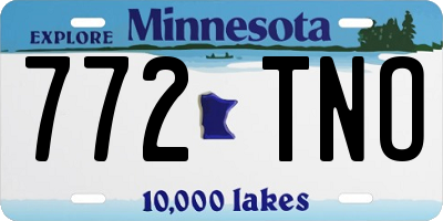 MN license plate 772TNO