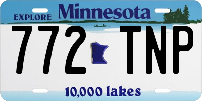 MN license plate 772TNP