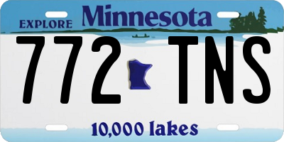 MN license plate 772TNS