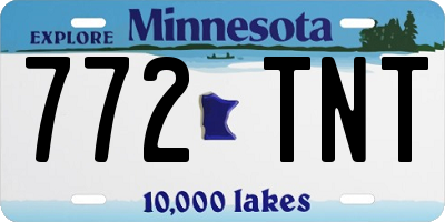 MN license plate 772TNT
