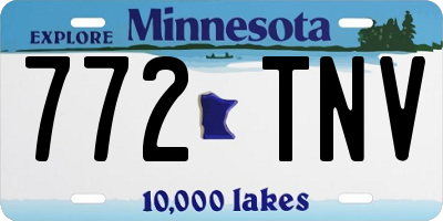 MN license plate 772TNV