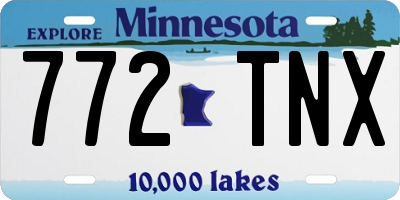 MN license plate 772TNX