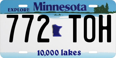 MN license plate 772TOH