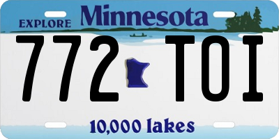 MN license plate 772TOI