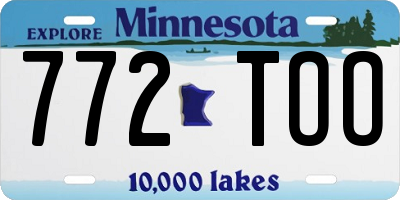 MN license plate 772TOO