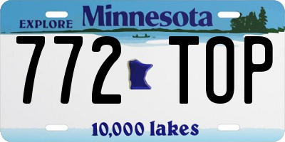 MN license plate 772TOP