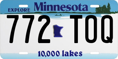 MN license plate 772TOQ