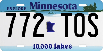 MN license plate 772TOS