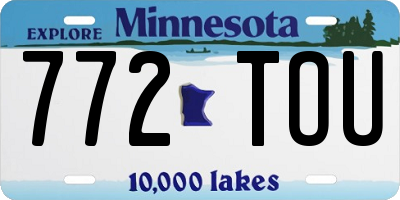 MN license plate 772TOU