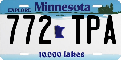 MN license plate 772TPA