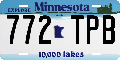 MN license plate 772TPB