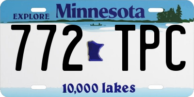 MN license plate 772TPC