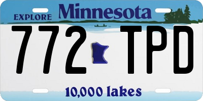 MN license plate 772TPD