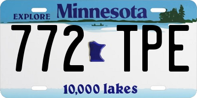 MN license plate 772TPE