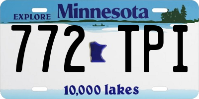 MN license plate 772TPI