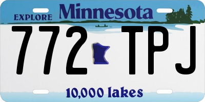 MN license plate 772TPJ