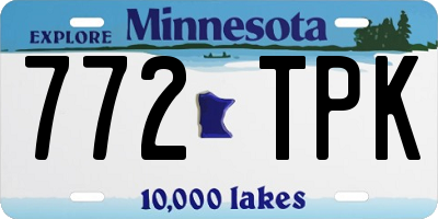 MN license plate 772TPK