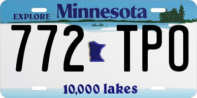 MN license plate 772TPO