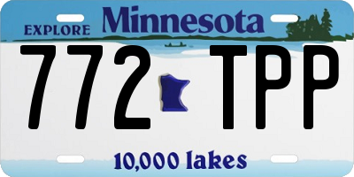 MN license plate 772TPP