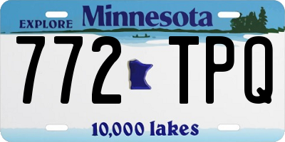 MN license plate 772TPQ
