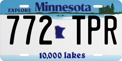 MN license plate 772TPR