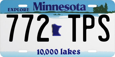 MN license plate 772TPS