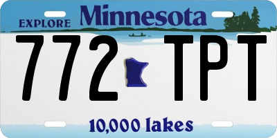 MN license plate 772TPT
