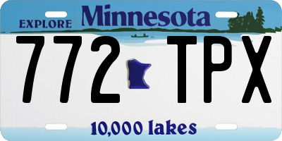 MN license plate 772TPX