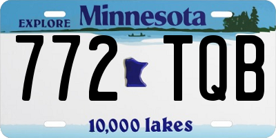 MN license plate 772TQB