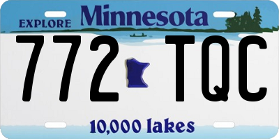 MN license plate 772TQC
