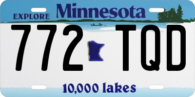 MN license plate 772TQD