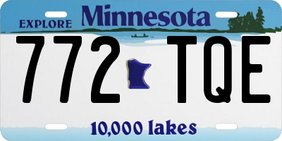 MN license plate 772TQE