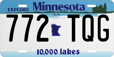 MN license plate 772TQG
