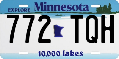 MN license plate 772TQH