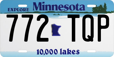 MN license plate 772TQP