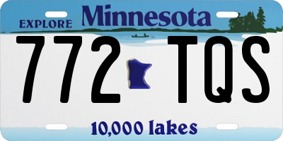MN license plate 772TQS