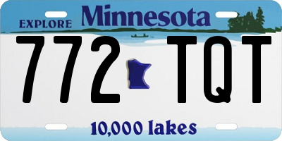 MN license plate 772TQT