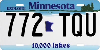 MN license plate 772TQU