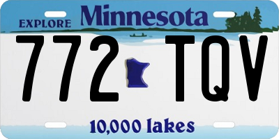 MN license plate 772TQV