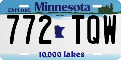 MN license plate 772TQW