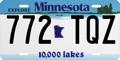 MN license plate 772TQZ