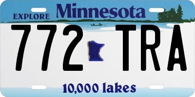 MN license plate 772TRA