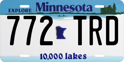 MN license plate 772TRD