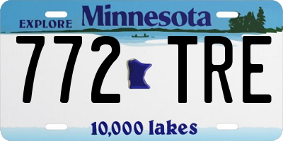 MN license plate 772TRE